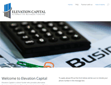 Tablet Screenshot of elevationcapitalllc.com